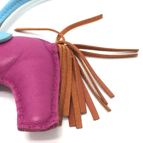 HERMES Horse Rodeo MM Bag Charm Key Holder Purple - Picture 4 of 7